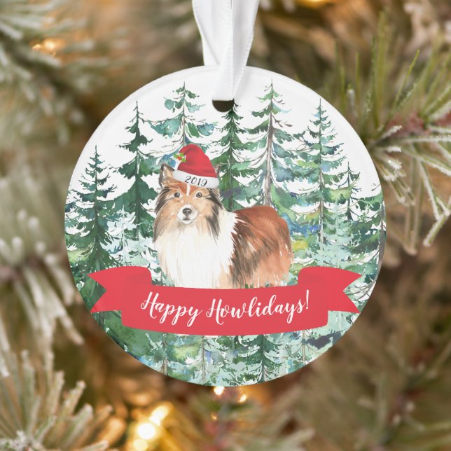 Shetland Sheepdog Dog Christmas Ornament (Tree)