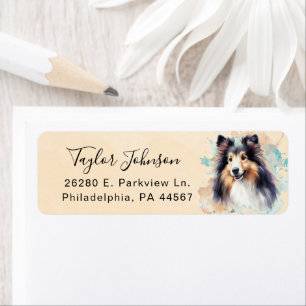 Shetland Sheepdog Dog Return Address Label