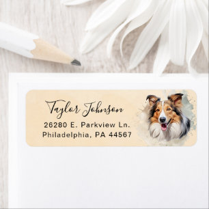 Shetland Sheepdog Dog Return Address Label
