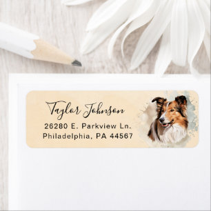 Shetland Sheepdog Dog Return Address Label