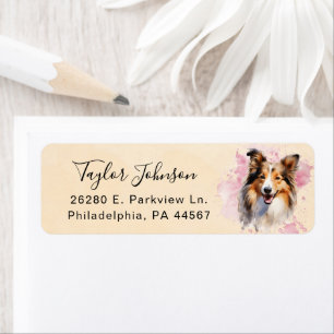 Shetland Sheepdog Dog Return Address Label
