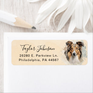 Shetland Sheepdog Dog Return Address Label