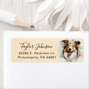 Shetland Sheepdog Dog Return Address Label