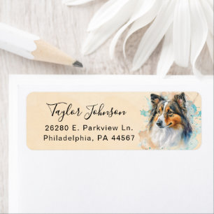 Shetland Sheepdog Dog Return Address Label