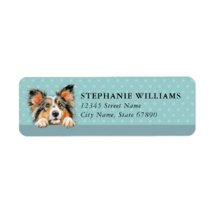 Shetland Sheepdog Dog Return Address Labels