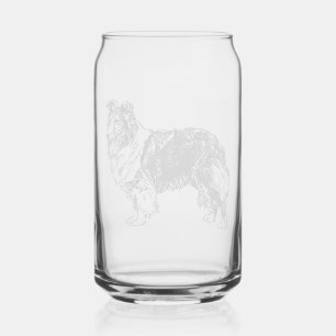 Shetland Sheepdog Drawing Can Glass