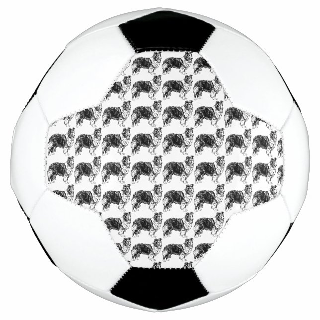 Shetland Sheepdog Drawing Soccer Ball (Front)