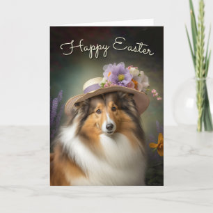 Shetland Sheepdog Easter Card