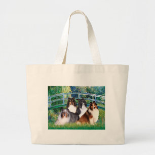 Shetland Sheepdog (four) - Bridge Large Tote Bag