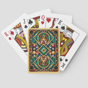 Shetland Sheepdog, Geometric Mosaic Playing Cards