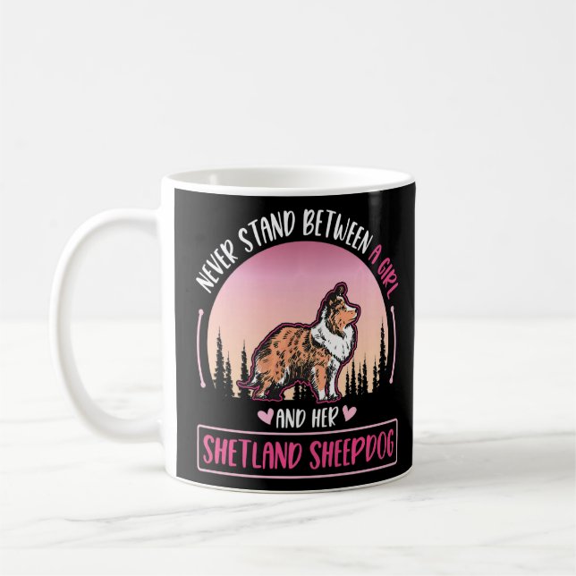 Shetland Sheepdog Girl Mini Collie Sheltie    Coffee Mug (Left)