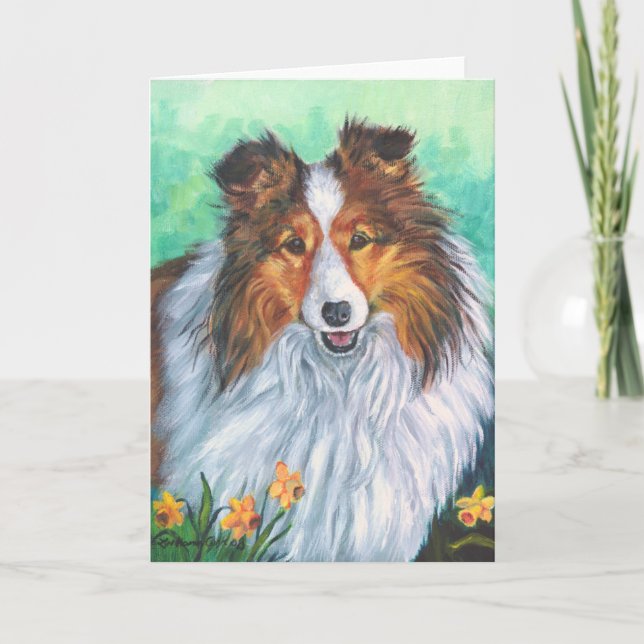 Shetland Sheepdog Greeting Cards (Front)