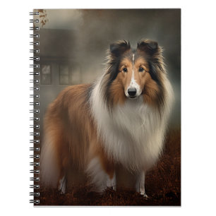 Shetland Sheepdog Halloween Scary Notebook