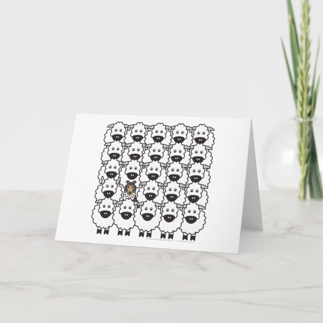 Shetland Sheepdog in the Sheep Card (Front)