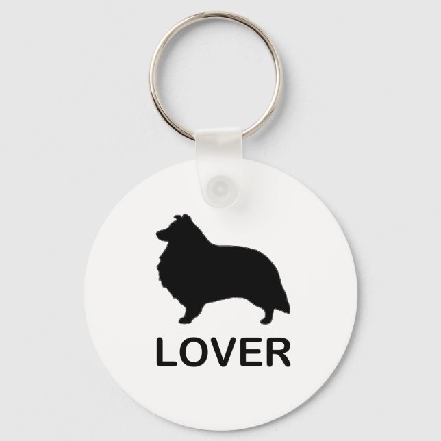 Shetland Sheepdog Lover Key Ring (Front)