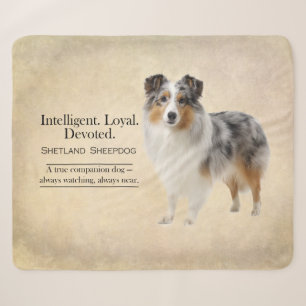 Shetland Sheepdog Loyalty and Quiet Devotion Sherpa Blanket