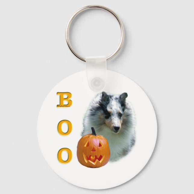 Shetland Sheepdog (merle) Boo Key Ring (Front)