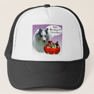 Shetland Sheepdog (Merle) HalloweenCandy Trucker Hat