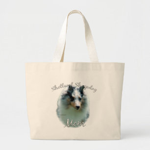 Shetland Sheepdog (merle) Mum 2 Large Tote Bag