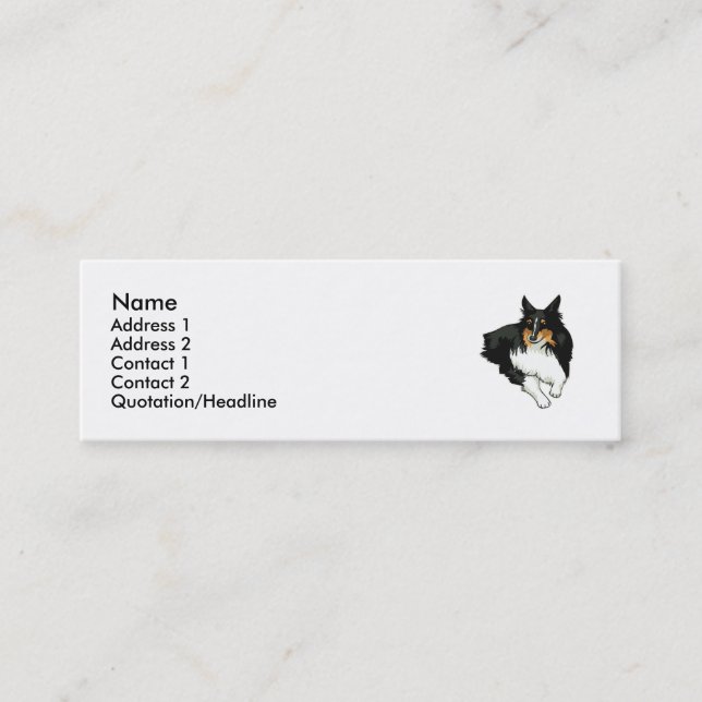 Shetland Sheepdog  Mini Business Card (Front)