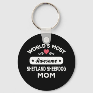 Shetland Sheepdog Mum Key Ring