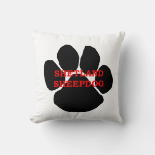 shetland sheepdog name paw cushion