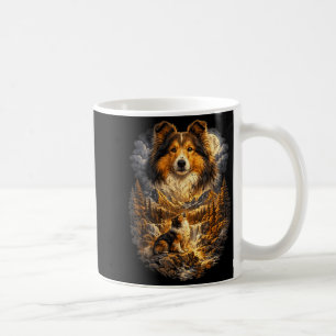 Shetland Sheepdog Nature Howling to the Moon Coffee Mug