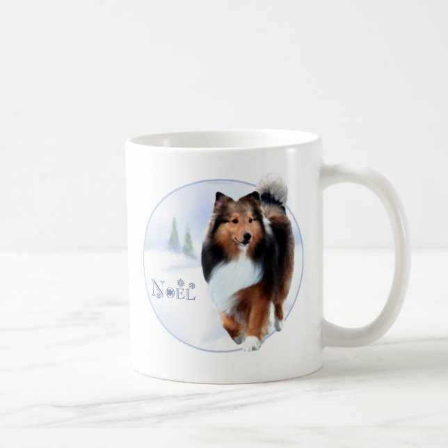 Shetland Sheepdog Noel Coffee Mug (Right)