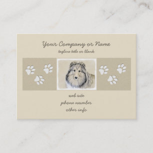 Shetland Sheepdog Painting - Cute Original Dog Art Business Card