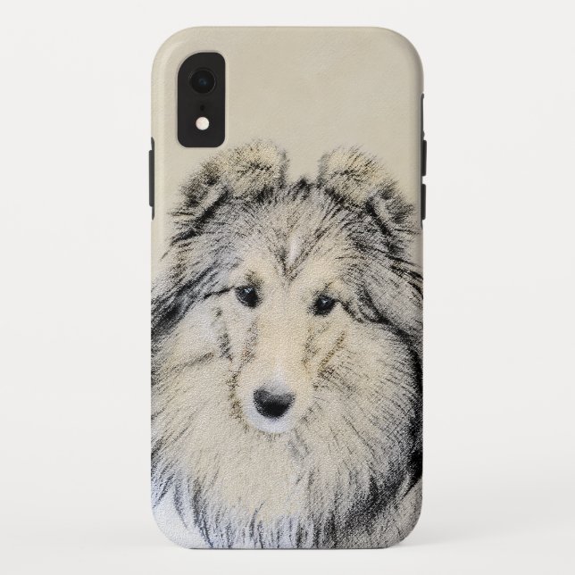 Shetland Sheepdog Painting - Cute Original Dog Art Case-Mate iPhone Case (Back)