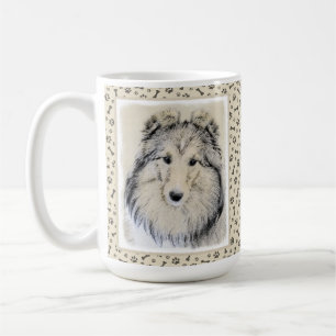 Shetland Sheepdog Painting - Cute Original Dog Art Coffee Mug