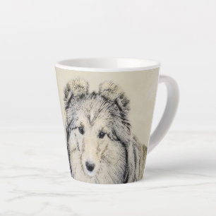 Shetland Sheepdog Painting - Cute Original Dog Art Latte Mug