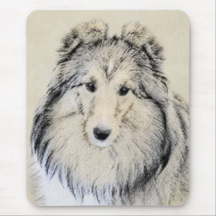 Shetland Sheepdog Painting - Cute Original Dog Art Mouse Pad