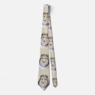 Shetland Sheepdog Painting - Cute Original Dog Art Tie