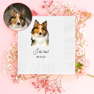 Shetland Sheepdog Personalised I Do Too Napkin