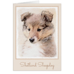 Shetland Sheepdog Puppy Painting Original Dog Art