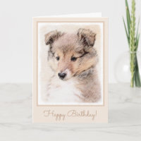 Shetland Sheepdog Puppy Painting Original Dog Art