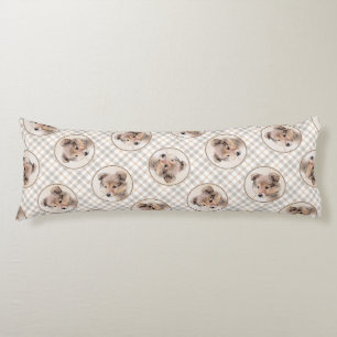 Shetland Sheepdog Puppy Painting Sheltie Dog Art Body Cushion