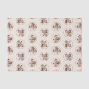 Shetland Sheepdog Puppy Painting Sheltie Dog Art Tissue Paper