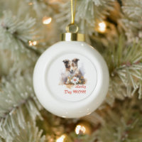 Shetland Sheepdog Puppy Pet Watercolor Flower