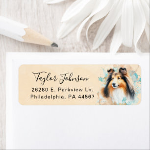 Shetland Sheepdog Return Address Label