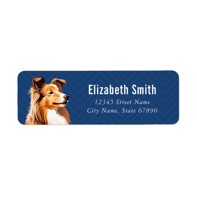 Shetland Sheepdog Return Address Labels (Front)