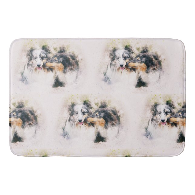 Shetland Sheepdog/ Rough Collie Bath Mat (Front)