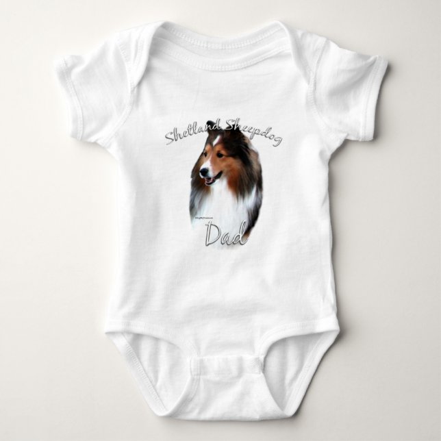 Shetland Sheepdog (sable) Dad 2 Baby Bodysuit (Front)