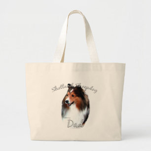 Shetland Sheepdog (sable) Dad 2 Large Tote Bag