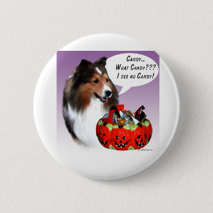 Shetland Sheepdog (sable) Halloween Candy 6 Cm Round Badge