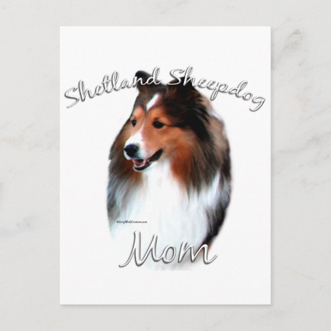 Shetland Sheepdog (sable) Mum 2 Postcard (Front)
