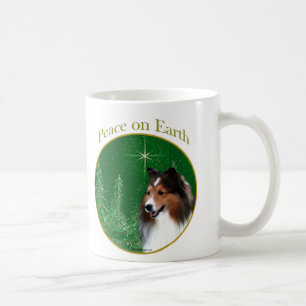 Shetland Sheepdog (sable) Peace Coffee Mug