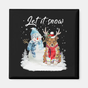 Shetland Sheepdog Santa Dog Christmas Snowman Xmas Magnet