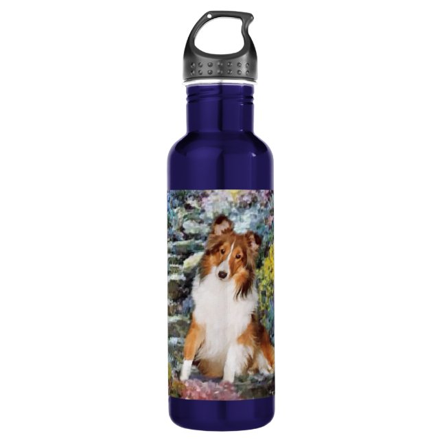 Shetland Sheepdog Sheltie Art 710 Ml Water Bottle (Front)